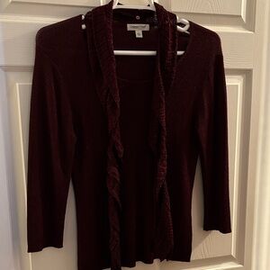Calvin Klein Women's Deep Burgundy Cardigan